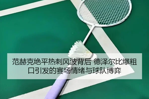 范赫克绝平热刺风波背后 德泽尔比爆粗口引发的赛场情绪与球队博弈